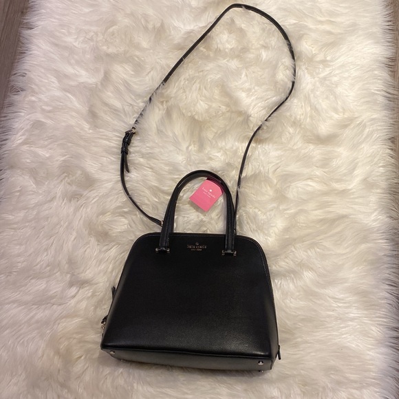 Kate Spade Medium Dome Patterson Drive Black Crossbody Satchel Purse Bag NWT - Picture 5 of 10